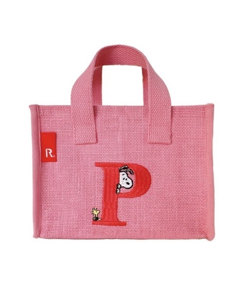 ROOTOTE(ルートート)の「ROOTOTE ルートート IP.BR.boxジュートPeanuts9D(かごバッグ・レディース・ベージュ/ピンク/アイボリー・FREE)」の1枚目の写真