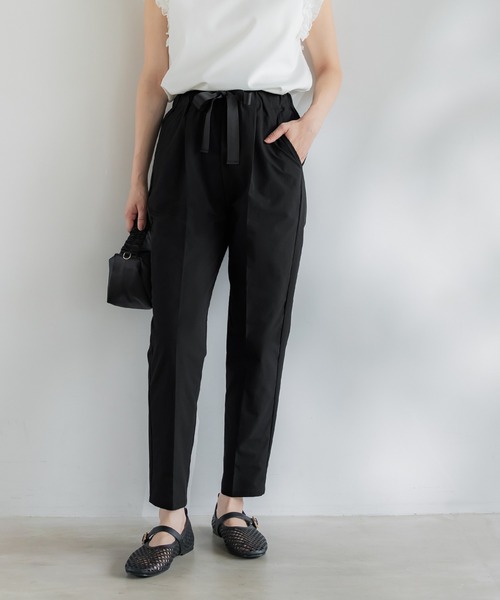 coca(coca)(コカ)の「【WEB限定セール】\再入荷/ サッカーテーパードパンツ セットアップ可能/速乾(スラックス・レディース・ネイビー/ブラック/グレー・S/L/M)」の22枚目の写真