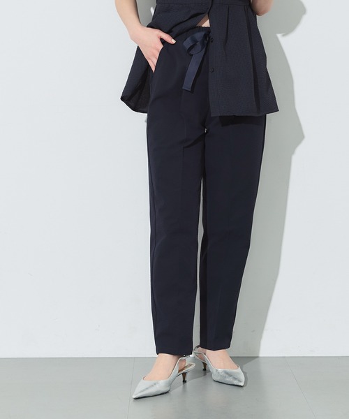 coca(coca)(コカ)の「【WEB限定セール】\再入荷/ サッカーテーパードパンツ セットアップ可能/速乾(スラックス・レディース・ネイビー/ブラック/グレー・S/L/M)」の6枚目の写真