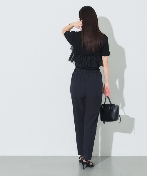 coca(coca)(コカ)の「【WEB限定セール】\再入荷/ サッカーテーパードパンツ セットアップ可能/速乾(スラックス・レディース・ネイビー/ブラック/グレー・S/L/M)」の8枚目の写真