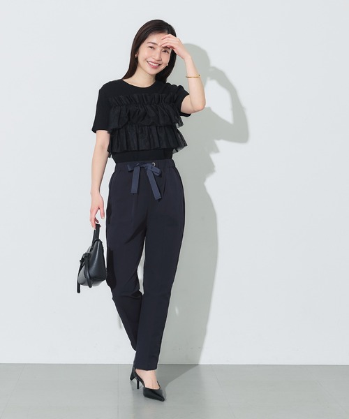 coca(coca)(コカ)の「【WEB限定セール】\再入荷/ サッカーテーパードパンツ セットアップ可能/速乾(スラックス・レディース・ネイビー/ブラック/グレー・S/L/M)」の9枚目の写真