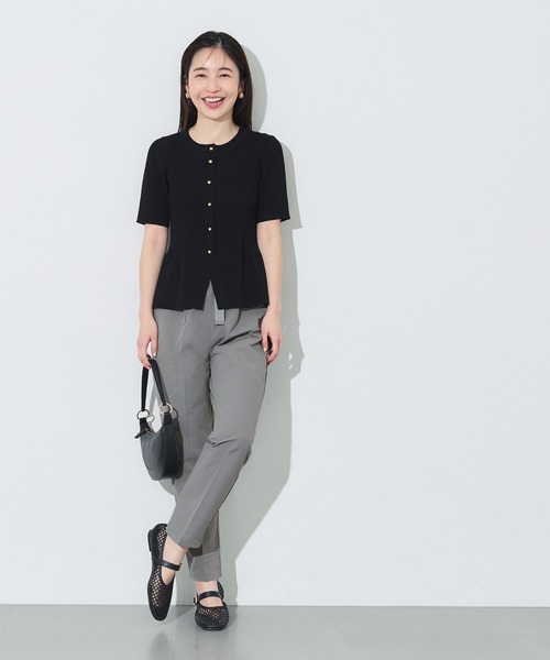 coca(coca)(コカ)の「【WEB限定セール】\再入荷/ サッカーテーパードパンツ セットアップ可能/速乾(スラックス・レディース・ネイビー/ブラック/グレー・S/L/M)」の11枚目の写真