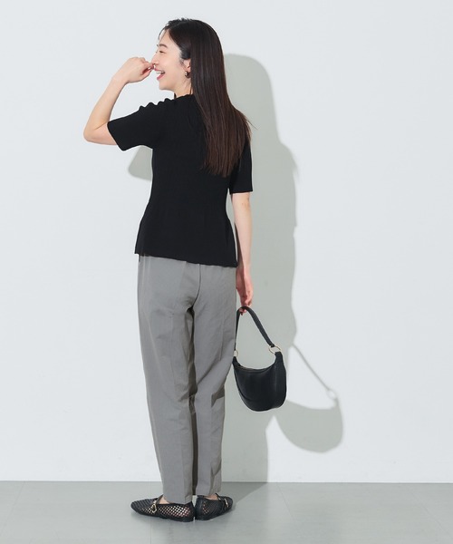 coca(coca)(コカ)の「【WEB限定セール】\再入荷/ サッカーテーパードパンツ セットアップ可能/速乾(スラックス・レディース・ネイビー/ブラック/グレー・S/L/M)」の13枚目の写真