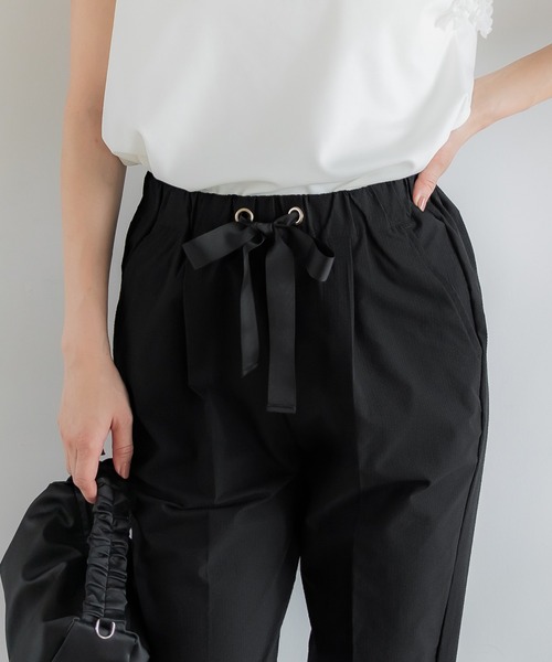 coca(coca)(コカ)の「【WEB限定セール】\再入荷/ サッカーテーパードパンツ セットアップ可能/速乾(スラックス・レディース・ネイビー/ブラック/グレー・S/L/M)」の18枚目の写真