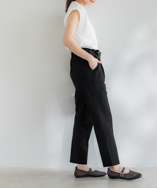 coca(coca)(コカ)の「【WEB限定セール】\再入荷/ サッカーテーパードパンツ セットアップ可能/速乾(スラックス・レディース・ネイビー/ブラック/グレー・S/L/M)」の19枚目の写真