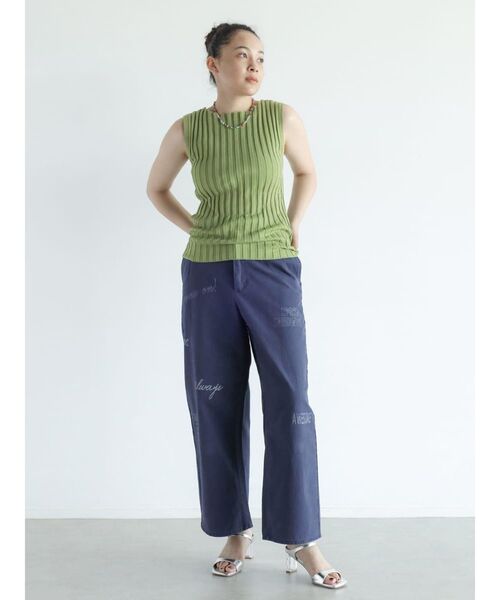 FIKA.(フィーカ)の「Wide rib sleeveless pullover(ニット/セーター・レディース・ライム/ダークブラウン/ベージュ/ネイビー・MEDIUM)」の9枚目の写真