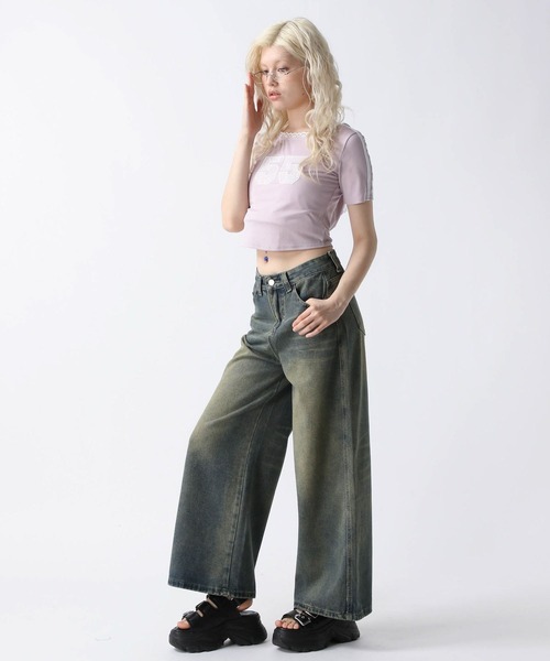 FOREVER 21（フォーエバー トゥエンティーワン）の「【2025SS】ヴィンテージ加工デニムパンツ（デニムパンツ・レディース・ブルー・SMALL/MEDIUM/LARGE）」の6枚目の写真