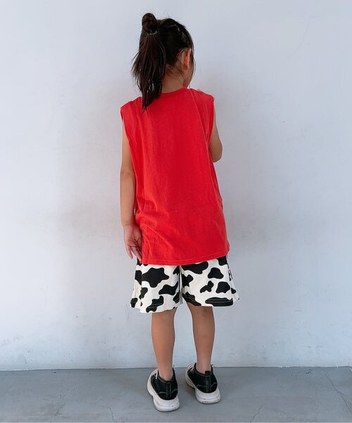 BREEZE（ブリーズ）の「【ジュニア対応】3色3柄ショルダータック タンクトップ（Tシャツ/カットソー・キッズ・ブラック/サックスブルー/レッド・90/100/110/120/130/140/80）」の21枚目の写真