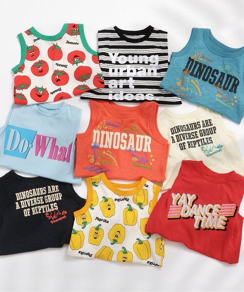 BREEZE（ブリーズ）の「【ジュニア対応】3色3柄ショルダータック タンクトップ（Tシャツ/カットソー・キッズ・ブラック/サックスブルー/レッド・90/100/110/120/130/140/80）」の13枚目の写真