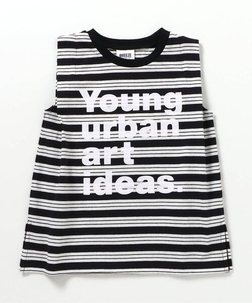 BREEZE（ブリーズ）の「【ジュニア対応】3色3柄ショルダータック タンクトップ（Tシャツ/カットソー・キッズ・ブラック/サックスブルー/レッド・90/100/110/120/130/140/80）」の10枚目の写真