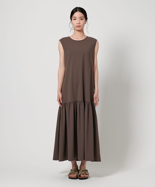 【未使用】BEAUTY&YOUTHギャザーフレアノースリーブマキシワンピ BEAUTY&YOUTH UNITED ARROWS｜ギャザーフレア ノースリーブ