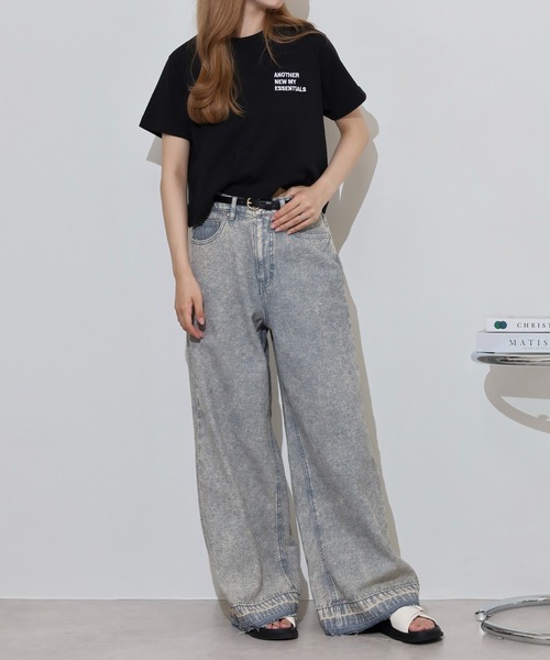 hunch（ハンチ）の「hunch １０オンス　バギーパンツ（デニムパンツ・レディース・ライトブルー/ブルー/ライトインディゴブルー・FREE）」の18枚目の写真