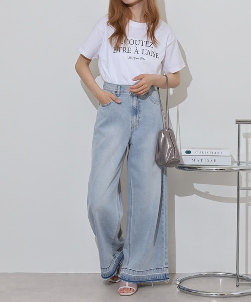 hunch（ハンチ）の「hunch １０オンス　バギーパンツ（デニムパンツ・レディース・ライトブルー/ブルー/ライトインディゴブルー・FREE）」の5枚目の写真