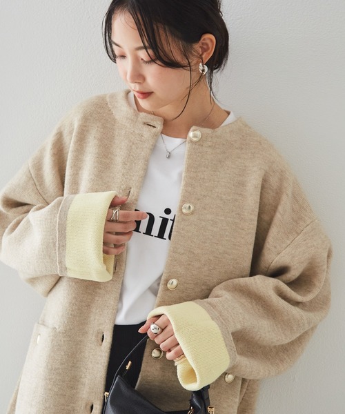 GOLDEN  ニットカーディガン ap retro カーディガン ゴールドボタンニットカーディガン/金ボタン