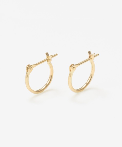 K10 イエローゴールド フープ ピアス ESTELLE/エステール（ピアス（両