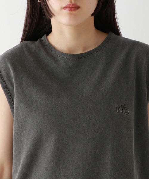 RAGEBLUE（レイジブルー）の「ロゴ刺繍ピグメントルーズノースリーブ（Tシャツ/カットソー・レディース・パープル/ライトブルー/ブラック/グレー・FREE）」の9枚目の写真