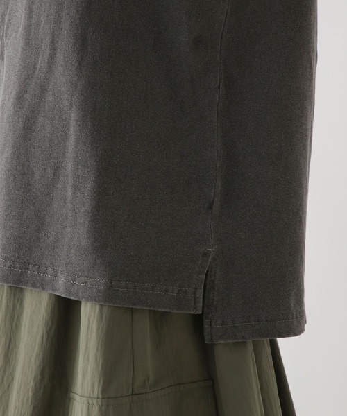 RAGEBLUE（レイジブルー）の「ロゴ刺繍ピグメントルーズノースリーブ（Tシャツ/カットソー・レディース・パープル/ライトブルー/ブラック/グレー・FREE）」の7枚目の写真