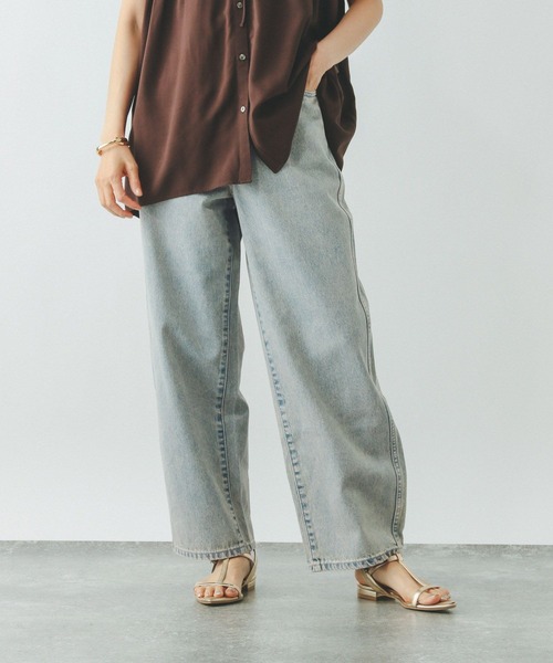 GLOBAL WORK（グローバルワーク）の「カラーデニムバギーパンツ/494058（デニムパンツ・レディース・ライトブラウン/ブルー系その他/ピンク・SMALL/MEDIUM/LARGE）」の2枚目の写真