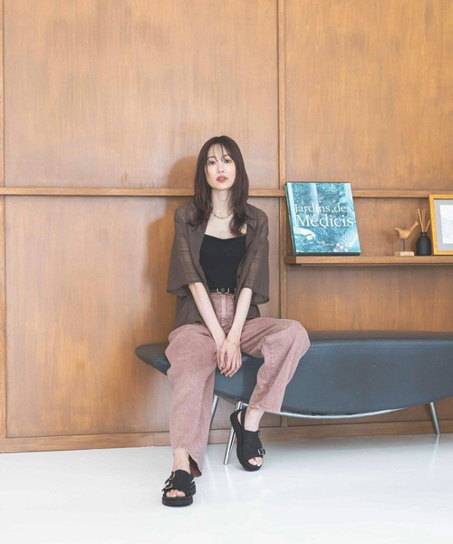 GLOBAL WORK（グローバルワーク）の「カラーデニムバギーパンツ/494058（デニムパンツ・レディース・ライトブラウン/ブルー系その他/ピンク・SMALL/MEDIUM/LARGE）」の21枚目の写真