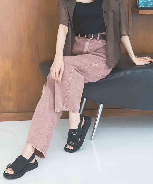 GLOBAL WORK（グローバルワーク）の「カラーデニムバギーパンツ/494058（デニムパンツ・レディース・ライトブラウン/ブルー系その他/ピンク・SMALL/MEDIUM/LARGE）」の19枚目の写真