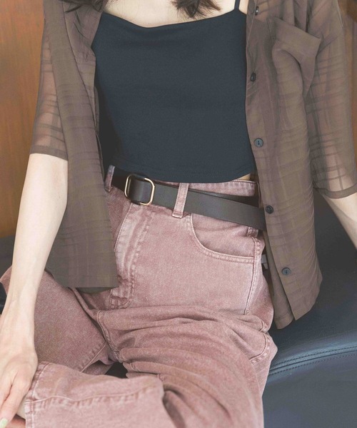 GLOBAL WORK（グローバルワーク）の「カラーデニムバギーパンツ/494058（デニムパンツ・レディース・ライトブラウン/ブルー系その他/ピンク・SMALL/MEDIUM/LARGE）」の17枚目の写真