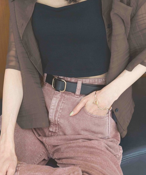 GLOBAL WORK（グローバルワーク）の「カラーデニムバギーパンツ/494058（デニムパンツ・レディース・ライトブラウン/ブルー系その他/ピンク・SMALL/MEDIUM/LARGE）」の16枚目の写真