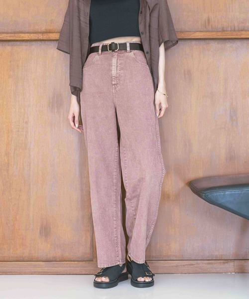 GLOBAL WORK（グローバルワーク）の「カラーデニムバギーパンツ/494058（デニムパンツ・レディース・ライトブラウン/ブルー系その他/ピンク・SMALL/MEDIUM/LARGE）」の12枚目の写真