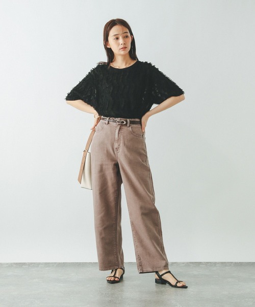 GLOBAL WORK（グローバルワーク）の「カラーデニムバギーパンツ/494058（デニムパンツ・レディース・ライトブラウン/ブルー系その他/ピンク・SMALL/MEDIUM/LARGE）」の11枚目の写真