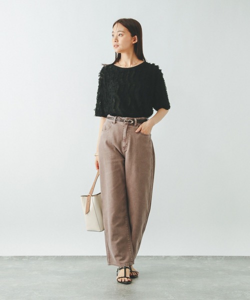 GLOBAL WORK（グローバルワーク）の「カラーデニムバギーパンツ/494058（デニムパンツ・レディース・ライトブラウン/ブルー系その他/ピンク・SMALL/MEDIUM/LARGE）」の10枚目の写真