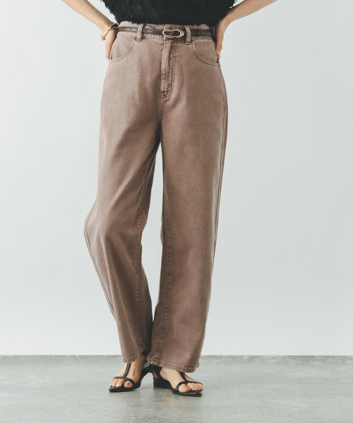 GLOBAL WORK（グローバルワーク）の「カラーデニムバギーパンツ/494058（デニムパンツ・レディース・ライトブラウン/ブルー系その他/ピンク・SMALL/MEDIUM/LARGE）」の9枚目の写真