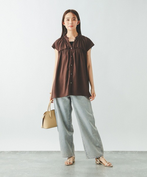 GLOBAL WORK（グローバルワーク）の「カラーデニムバギーパンツ/494058（デニムパンツ・レディース・ライトブラウン/ブルー系その他/ピンク・SMALL/MEDIUM/LARGE）」の7枚目の写真