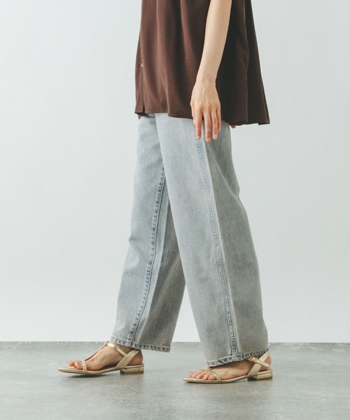 GLOBAL WORK（グローバルワーク）の「カラーデニムバギーパンツ/494058（デニムパンツ・レディース・ライトブラウン/ブルー系その他/ピンク・SMALL/MEDIUM/LARGE）」の5枚目の写真