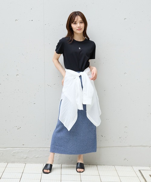 Andemiu（アンデミュウ）の「ミニロゴシシュウT575214（Tシャツ/カットソー・レディース・ブラック/オフホワイト・FREE）」の15枚目の写真