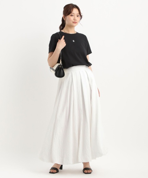 Andemiu（アンデミュウ）の「ミニロゴシシュウT575214（Tシャツ/カットソー・レディース・ブラック/オフホワイト・FREE）」の12枚目の写真