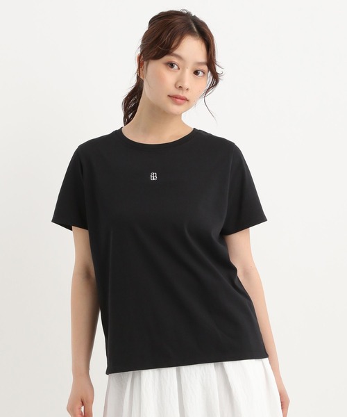 Andemiu（アンデミュウ）の「ミニロゴシシュウT575214（Tシャツ/カットソー・レディース・ブラック/オフホワイト・FREE）」の11枚目の写真