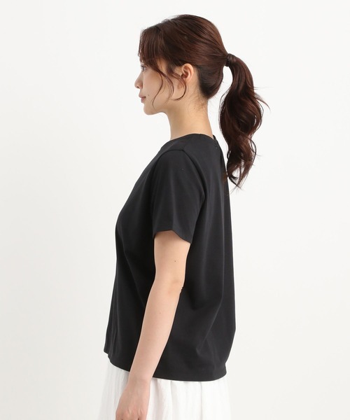 Andemiu（アンデミュウ）の「ミニロゴシシュウT575214（Tシャツ/カットソー・レディース・ブラック/オフホワイト・FREE）」の10枚目の写真