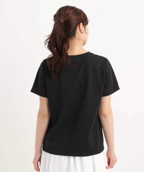 Andemiu（アンデミュウ）の「ミニロゴシシュウT575214（Tシャツ/カットソー・レディース・ブラック/オフホワイト・FREE）」の9枚目の写真