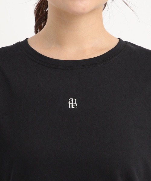 Andemiu（アンデミュウ）の「ミニロゴシシュウT575214（Tシャツ/カットソー・レディース・ブラック/オフホワイト・FREE）」の8枚目の写真