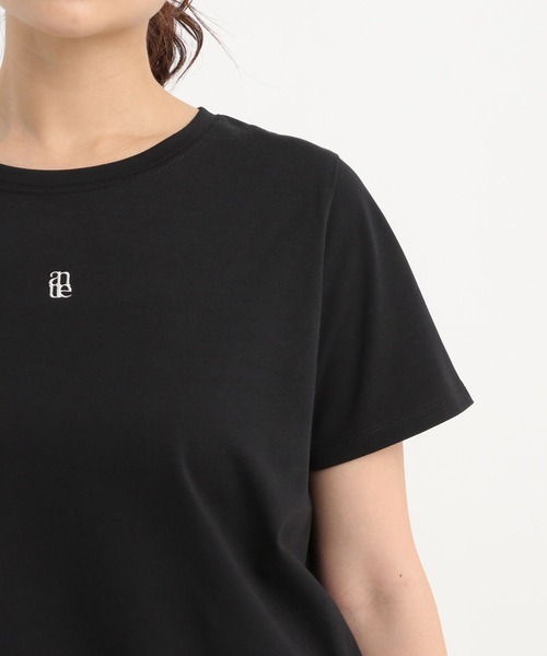 Andemiu（アンデミュウ）の「ミニロゴシシュウT575214（Tシャツ/カットソー・レディース・ブラック/オフホワイト・FREE）」の7枚目の写真