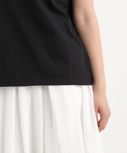 Andemiu（アンデミュウ）の「ミニロゴシシュウT575214（Tシャツ/カットソー・レディース・ブラック/オフホワイト・FREE）」の6枚目の写真