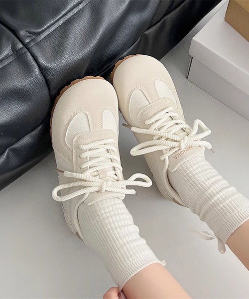 shoes365(シューズスリーシックスファイヴ)の「【SHOES 365】薄底スニーカー フラットシューズ(スニーカー・レディース・ベージュ/ブラック/チョコ・22.5cm/23.5cm/24.5cm/23.0cm/24.0cm/25.0cm)」の10枚目の写真
