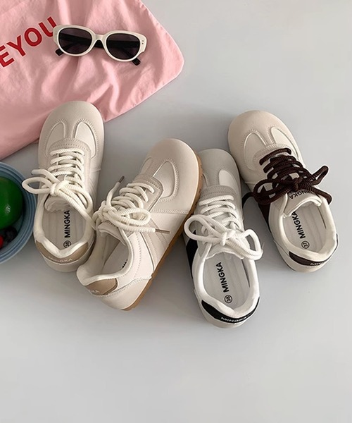 shoes365(シューズスリーシックスファイヴ)の「【SHOES 365】薄底スニーカー フラットシューズ(スニーカー・レディース・ベージュ/ブラック/チョコ・22.5cm/23.5cm/24.5cm/23.0cm/24.0cm/25.0cm)」の18枚目の写真