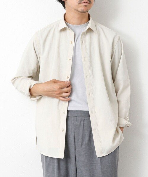 NOLLEY’S（ノーリーズ）の「【EVALET】吸水速乾 イージーケア ストレッチシャツ（シャツ/ブラウス・メンズ・グリーン/オフホワイト/ネイビー/グレイッシュブルー・S/M/L/XL）」の14枚目の写真