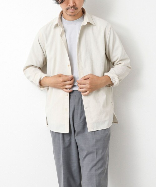 NOLLEY’S（ノーリーズ）の「【EVALET】吸水速乾 イージーケア ストレッチシャツ（シャツ/ブラウス・メンズ・グリーン/オフホワイト/ネイビー/グレイッシュブルー・S/M/L/XL）」の15枚目の写真