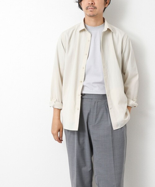 NOLLEY’S（ノーリーズ）の「【EVALET】吸水速乾 イージーケア ストレッチシャツ（シャツ/ブラウス・メンズ・グリーン/オフホワイト/ネイビー/グレイッシュブルー・S/M/L/XL）」の16枚目の写真