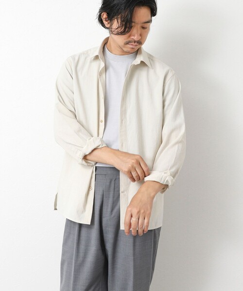 NOLLEY’S（ノーリーズ）の「【EVALET】吸水速乾 イージーケア ストレッチシャツ（シャツ/ブラウス・メンズ・グリーン/オフホワイト/ネイビー/グレイッシュブルー・S/M/L/XL）」の17枚目の写真