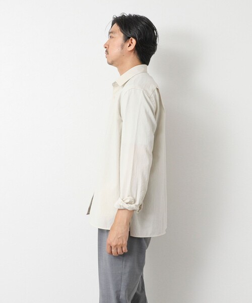 NOLLEY’S（ノーリーズ）の「【EVALET】吸水速乾 イージーケア ストレッチシャツ（シャツ/ブラウス・メンズ・グリーン/オフホワイト/ネイビー/グレイッシュブルー・S/M/L/XL）」の20枚目の写真