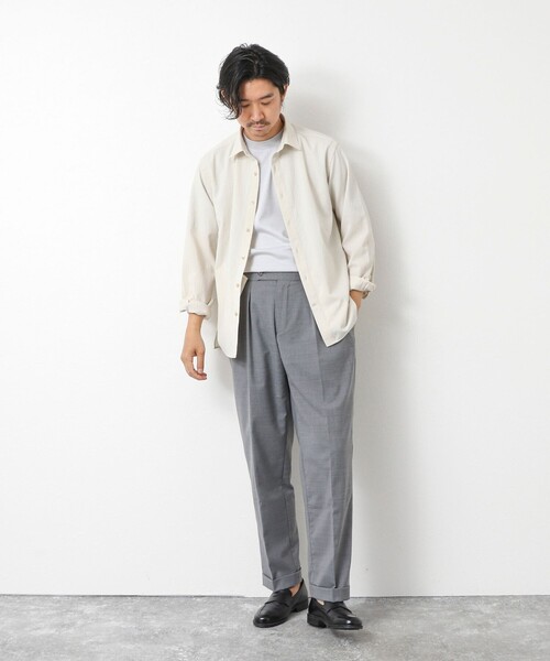 NOLLEY’S（ノーリーズ）の「【EVALET】吸水速乾 イージーケア ストレッチシャツ（シャツ/ブラウス・メンズ・グリーン/オフホワイト/ネイビー/グレイッシュブルー・S/M/L/XL）」の22枚目の写真