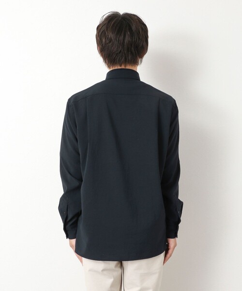 NOLLEY’S（ノーリーズ）の「【EVALET】吸水速乾 イージーケア ストレッチシャツ（シャツ/ブラウス・メンズ・グリーン/オフホワイト/ネイビー/グレイッシュブルー・S/M/L/XL）」の6枚目の写真