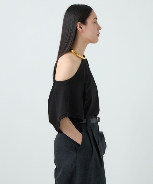 Chaos（カオス）の「Chaos(カオス)/バウカットブラウス（シャツ/ブラウス・レディース・ライトグレー/ブラック・FREE）」の11枚目の写真